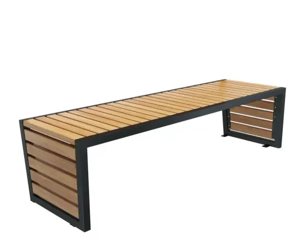 Скамейка стальная «Вижен» без спинки 2,1 м