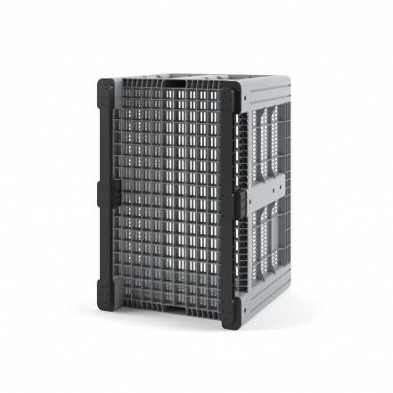 Крупногабаритный перфорированный пластиковый контейнер на полозьях IBOX, 1200х800x800 мм, серый [11.602.92.PE.C9]