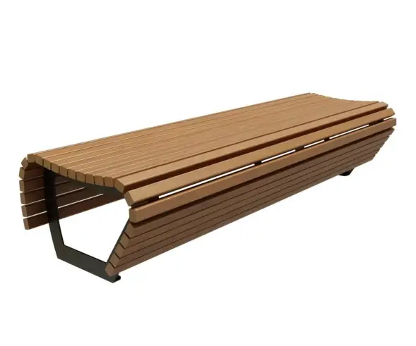 Скамейка стальная «Парадайз» без спинки 3,0 м (3 опоры)