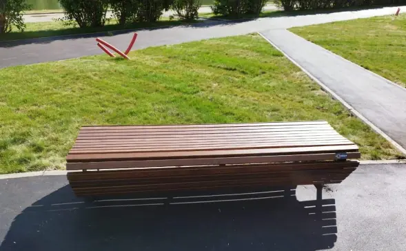 Скамейка стальная «Парадайз» без спинки 3,0 м (3 опоры)