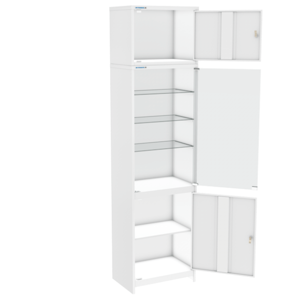 Медицинский шкаф для медикаментов ШМС-1 с антресолью [10866]