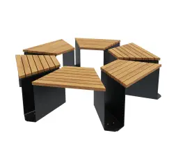 Скамейка вокруг дерева «Эраунд 6» «Эраунд 4» - 9 секций