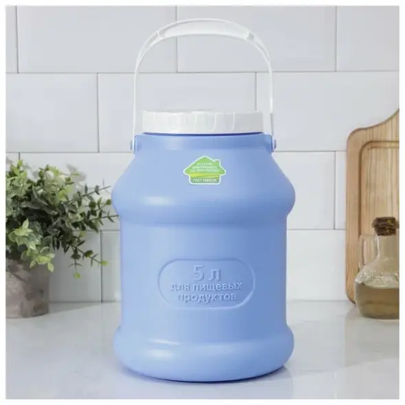 Бидон (фляга) пластиковый для пищевых продуктов с крышкой Martika Просперо, 5 л, фиолетовый [С926ФИЛ]