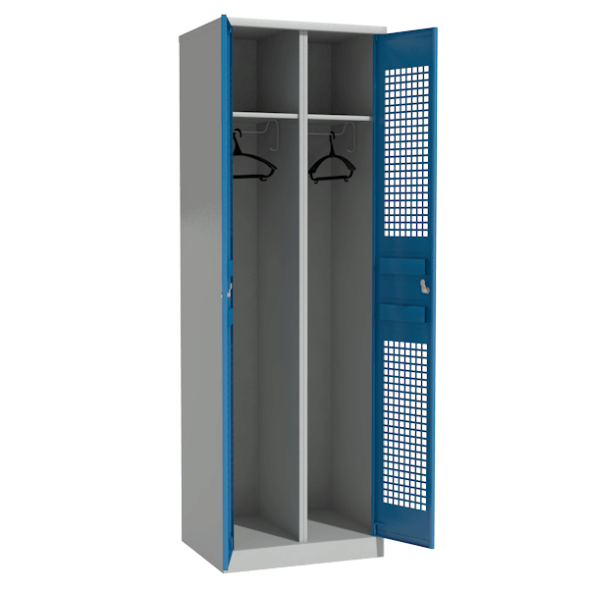 Секционный шкаф с цветными перфорированными дверцами [12969]