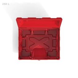 Ящик для соли, реагентов 250 литров с дозатором, красный