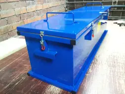 Горизонтальный герметичный специализированный контейнер для сбора, хранения, транспортировки отработанных ртутьсодержащих ламп: ЛБ 20, ЛБ 40, ДРЛ, ГСК 1550, 1250х600х400 мм (3 секции)