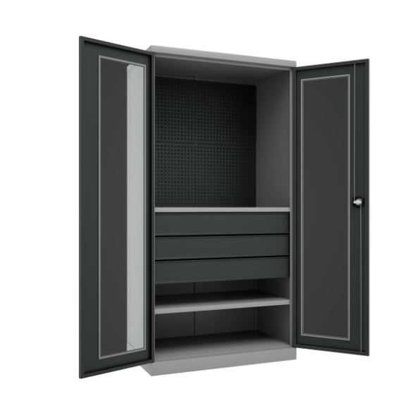 Инструментальный шкаф ВЛ-052-07 (двери с окнами) [13170]