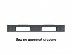 Паллет (поддон) пластиковый усиленный перфорированный на 3-х полозьях, 1210х810х151 мм, черный [02.120.91.T204]