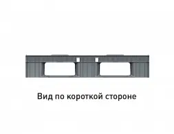Лёгкий перфорированный пластиковый поддон усиленный 1210х810 на трех полозьях