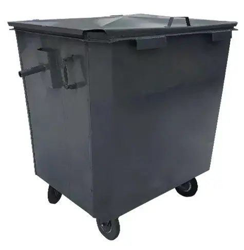 Металлический контейнер 1,1 куб.м на колесах 200 мм