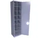 Шкаф для 16 противогазов с дверью (ХПГ-16) 1870x470x380 мм Светло-серый