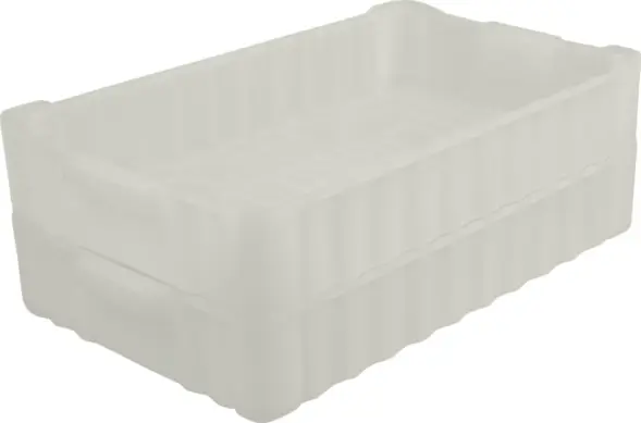 Ящик пластиковый сплошной, 788×470×138 мм, 40 л, белый [213]