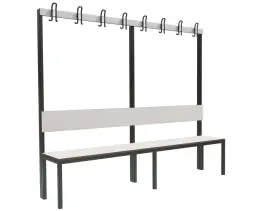 Скамейка с вешалкой для раздевалок «Фортран Дуо»