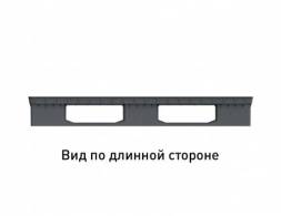 Паллет (поддон) пластиковый перфорированный на 3-х полозьях, 1210х810х160 мм, серый [02.106.91]