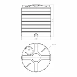 Емкость вертикальная 10000л усиленная