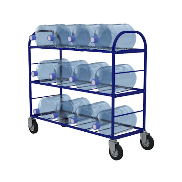 Стеллаж-тележка для 12 баллонов с водой ТСВД-12 [15472]