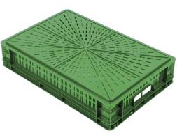 Пластиковый ящик для овощей 600х400х120 перфорированный