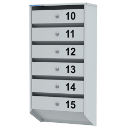 Почтовый металлический ящик на 6 ячеек серия Базис [11973]