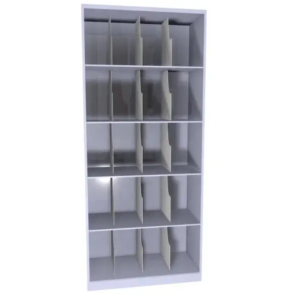 Шкаф для 20 противогазов без двери 1880x810x400 мм Светло-серый