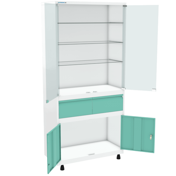 Шкаф медицинский ШМС-2-Р-2-Ц [10875]