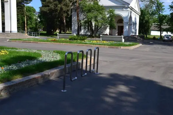 Велопарковка «Квадро» из нержавеющей стали