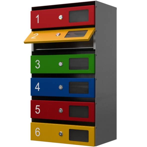 Почтовый ящик 6-секционный серия Ультра [12176]