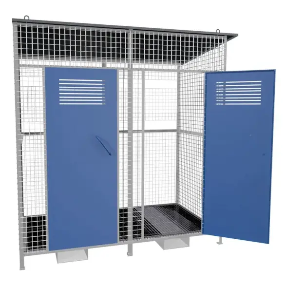 Хранилище газовых баллонов сетчатое сварное ХГС-01 2100x2200x1110 мм Серый