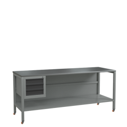 Верстак 2000 с колесами, полкой и подвесной тумбой с 3 выдвижными ящиками [17078]