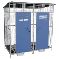 Хранилище газовых баллонов сетчатое сварное ХГС-03 2100x2210x1250 мм Серый