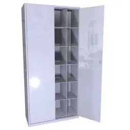 Шкафы для противогазов с дверьми ХПГ 24-880 1880x880x400 мм Светло-серый