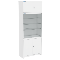 Шкаф медицинский ШМС-2 с антресолью [10879]