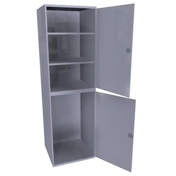 Шкаф для хранения бронежилетов и касок (2 полки) 2000x600x600 мм Светло-серый
