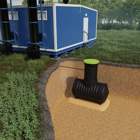 Емкость топливная подземная Rostok G 1800 л с горловиной 600мм