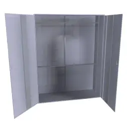 Шкаф для хранения бронежилетов с внутренней стойкой 1800x1400x600 мм Светло-серый