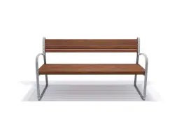 Скамейка стальная «Лукс» 1,8 м (сосна)