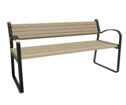 Скамейка стальная «Лукс» 1,8 м (сосна)