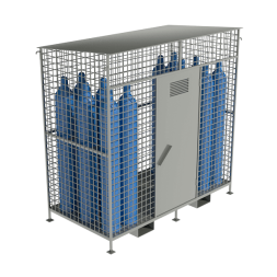 Хранилище для 12 кислородных баллонов оцинкованное [9982]