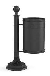 Урна комбинированная чугунная на столбике №1