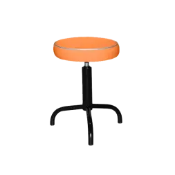 Табурет оранжевый Т04-1 черный каркас [10983]