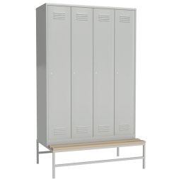 Шкаф на подставке со скамьей для раздевания рабочих [13083]