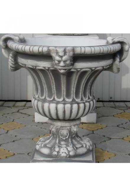 Бетонная ваза Кубок с кольцами, малая