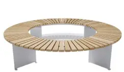 Скамейка стальная круглая «Сол» без спинки 2,5 м