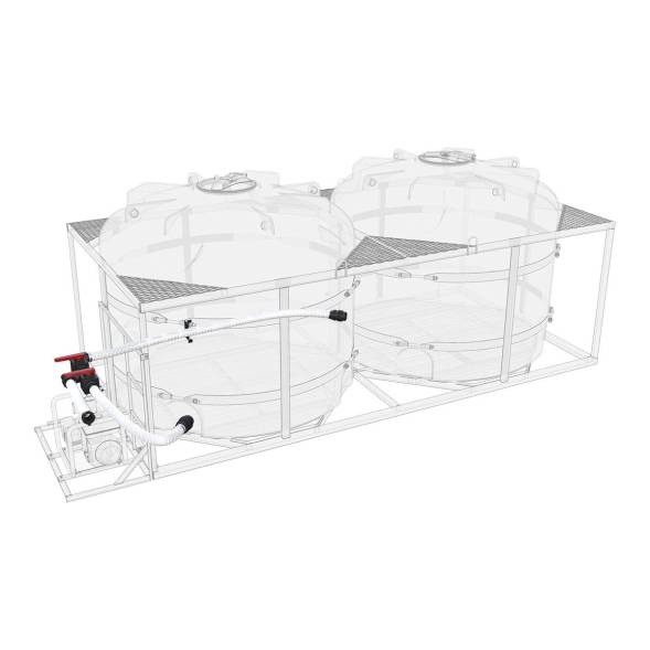 Комплект слива торцевой для мотопомпы G3 на две емкости TR