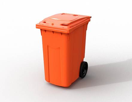 Мусорный контейнер 360л. на 2 колесах 200 мм