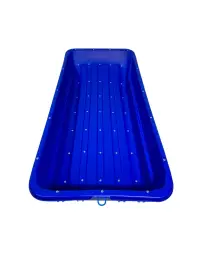 Сани волокуши 1450  синие с накладками