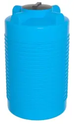 Ёмкость ЭВЛ 500 л. голубая с отводом, крышка 450мм
