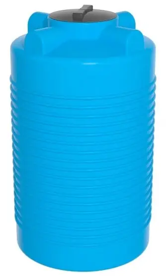 Ёмкость ЭВЛ 500 л. голубая с отводом, крышка 450мм