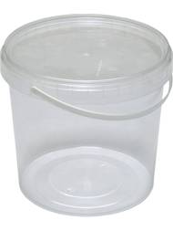 Ведро пластиковое с крышкой, 3 л, прозрачный [5092]