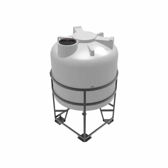 Емкость ЦКТ 5000 л с патрубком 160мм с фланцем под плотность до 1,2 г/см3 белая в обрешетке