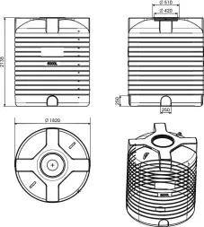 Емкость вертикальная 5000л